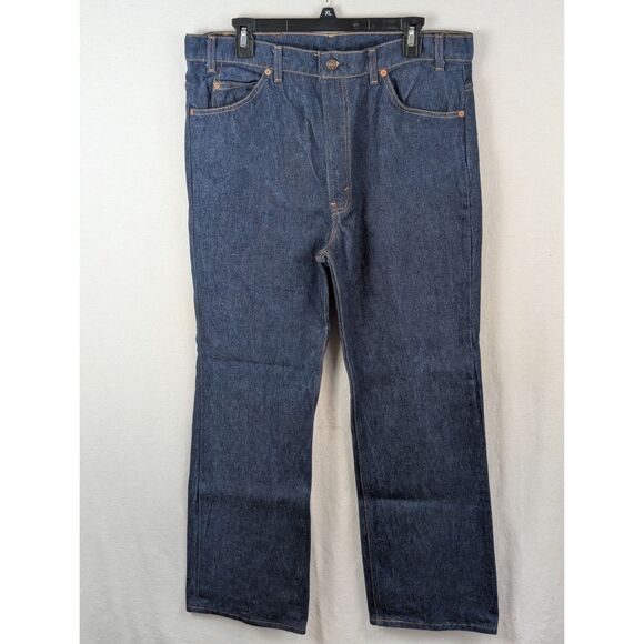 Vintage Levi's 517 Bootcut Orange Tab Blue Jeans Men's Size 36x30 1of 3 - Picture 1 of 12